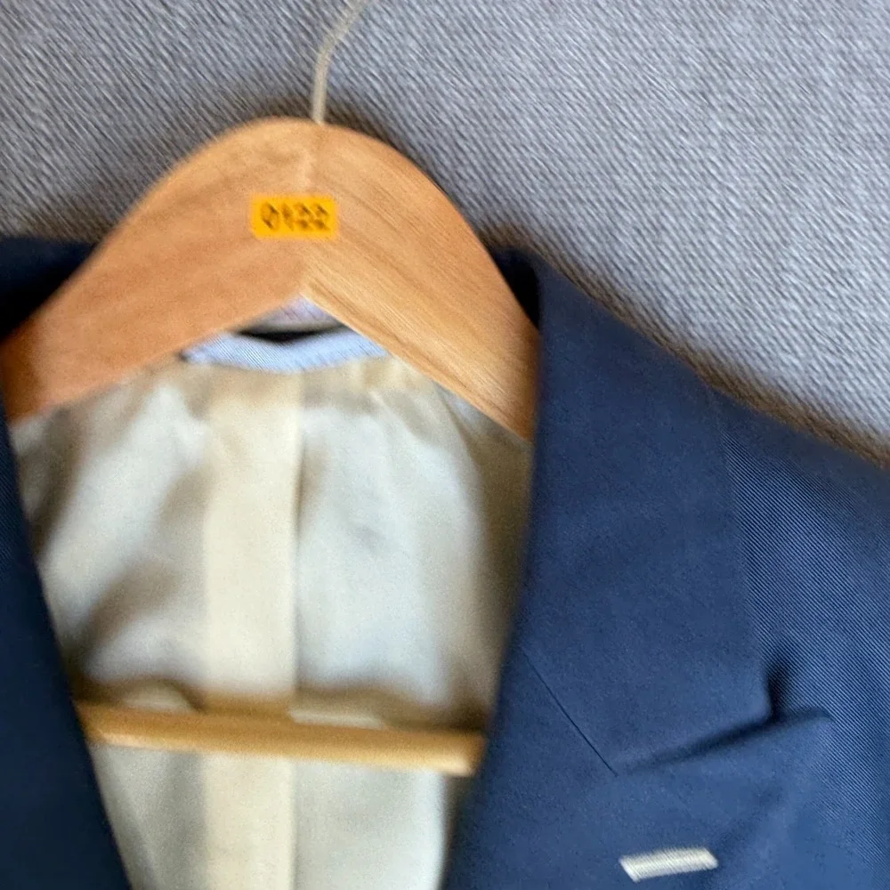 Gant Rugger New Haven Blazer Jacket Mens 38 Blue Lined Single Breasted Formal